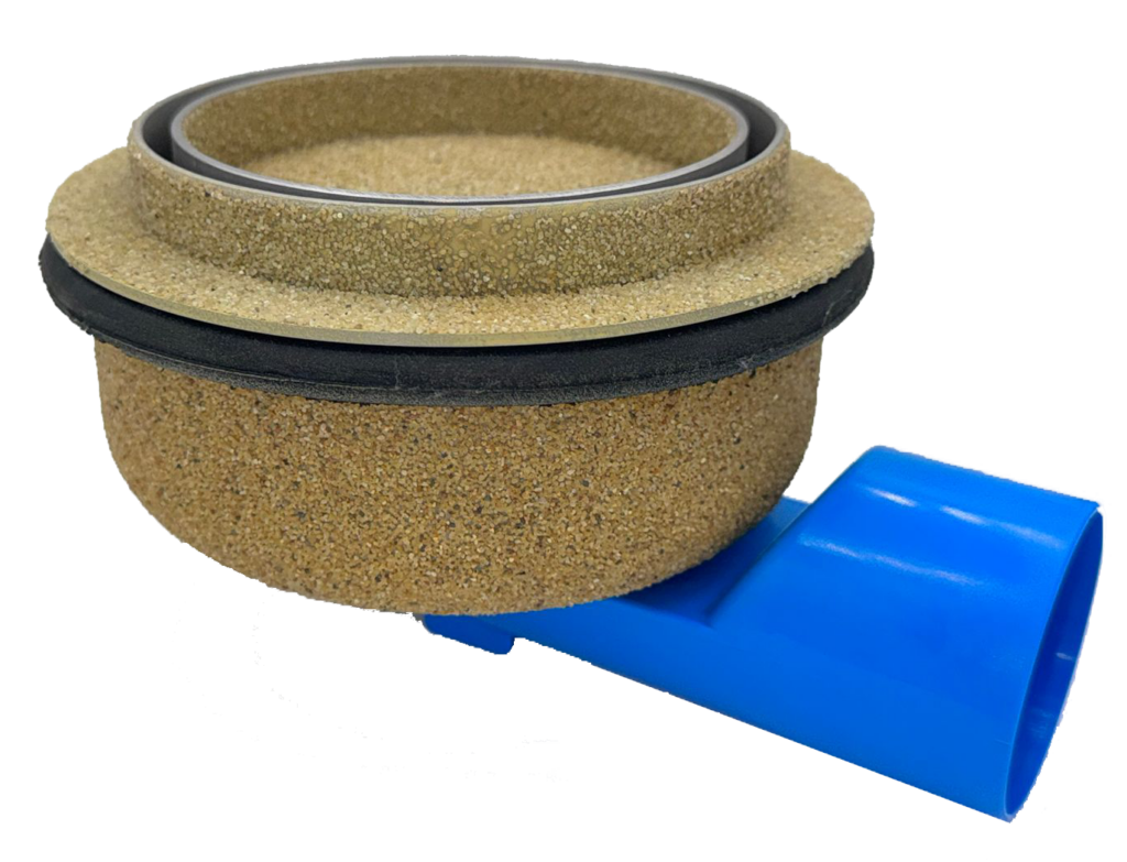 RVS terrazzo doucheput