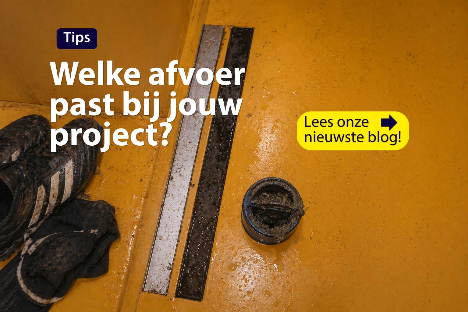 afvoergoot in voetbalkleedkamer verstopte douchegoot sportaccommodatie